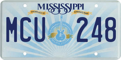 MS license plate MCU248