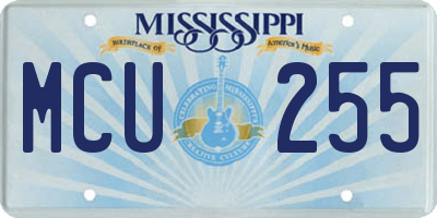 MS license plate MCU255
