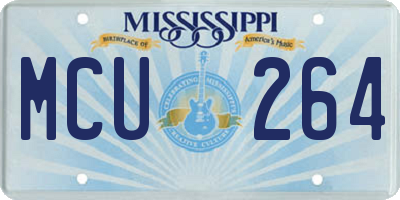 MS license plate MCU264