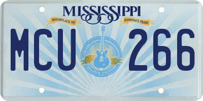 MS license plate MCU266