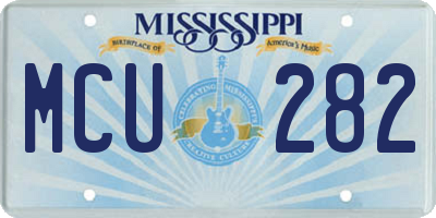 MS license plate MCU282