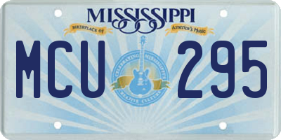 MS license plate MCU295