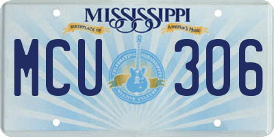 MS license plate MCU306