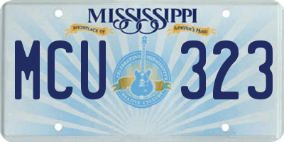 MS license plate MCU323