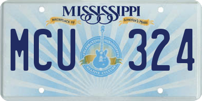 MS license plate MCU324