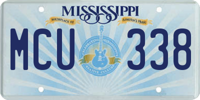 MS license plate MCU338