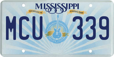 MS license plate MCU339
