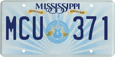 MS license plate MCU371