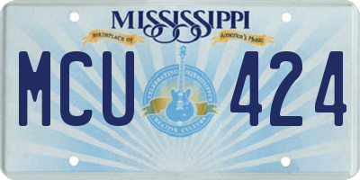 MS license plate MCU424
