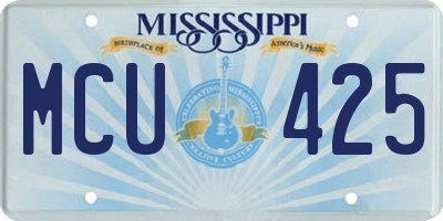 MS license plate MCU425