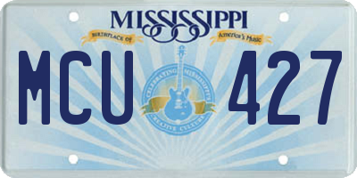 MS license plate MCU427