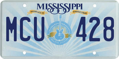 MS license plate MCU428