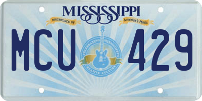 MS license plate MCU429