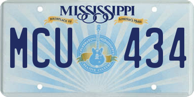 MS license plate MCU434