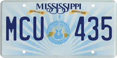 MS license plate MCU435