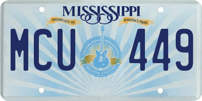 MS license plate MCU449