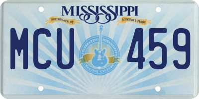 MS license plate MCU459