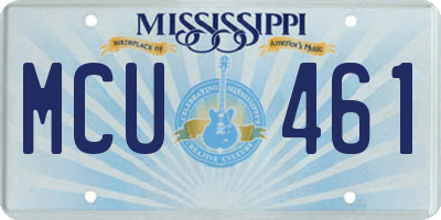 MS license plate MCU461