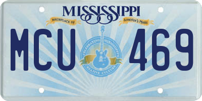 MS license plate MCU469