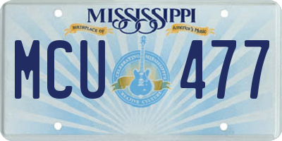 MS license plate MCU477