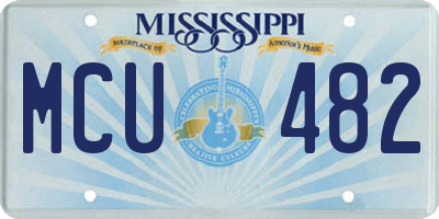 MS license plate MCU482