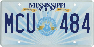 MS license plate MCU484