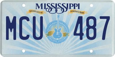 MS license plate MCU487