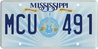 MS license plate MCU491