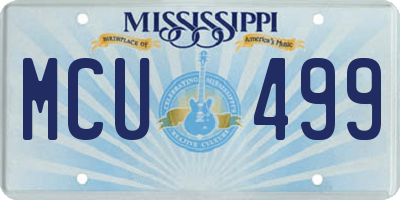 MS license plate MCU499