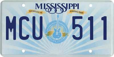 MS license plate MCU511