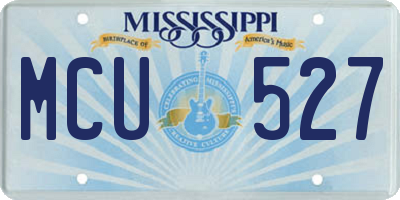 MS license plate MCU527