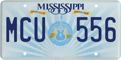 MS license plate MCU556
