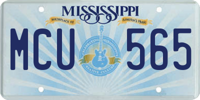 MS license plate MCU565