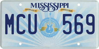 MS license plate MCU569