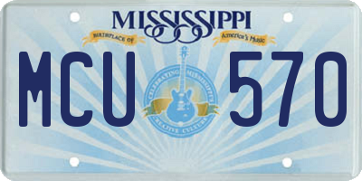 MS license plate MCU570