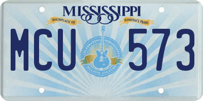 MS license plate MCU573