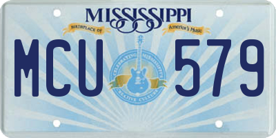MS license plate MCU579