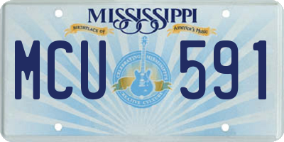 MS license plate MCU591