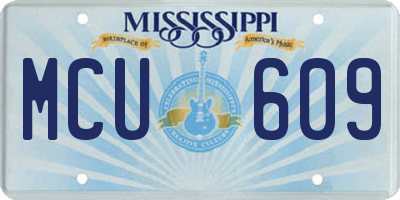 MS license plate MCU609