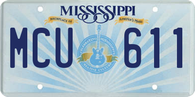 MS license plate MCU611