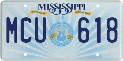 MS license plate MCU618