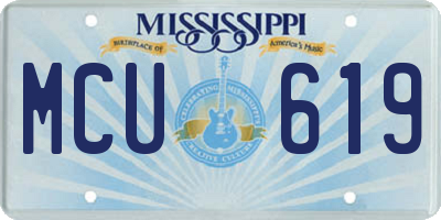 MS license plate MCU619