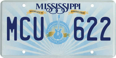 MS license plate MCU622