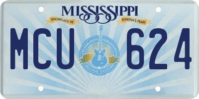MS license plate MCU624