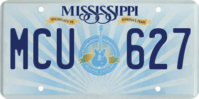 MS license plate MCU627