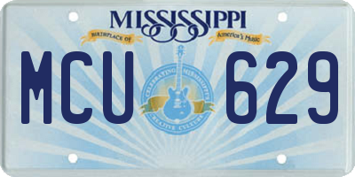 MS license plate MCU629