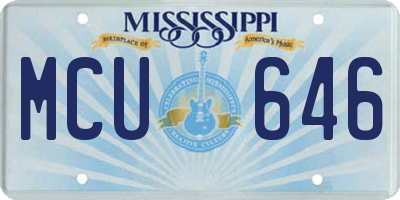 MS license plate MCU646
