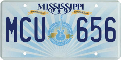 MS license plate MCU656