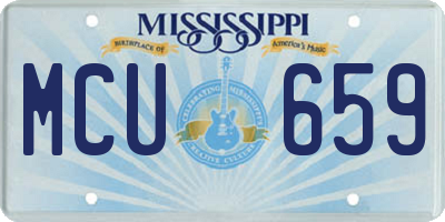 MS license plate MCU659