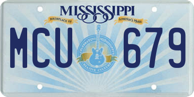 MS license plate MCU679